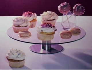 Підставка під торт скляна Кристал Ø 35 Н 2 см ( шт )